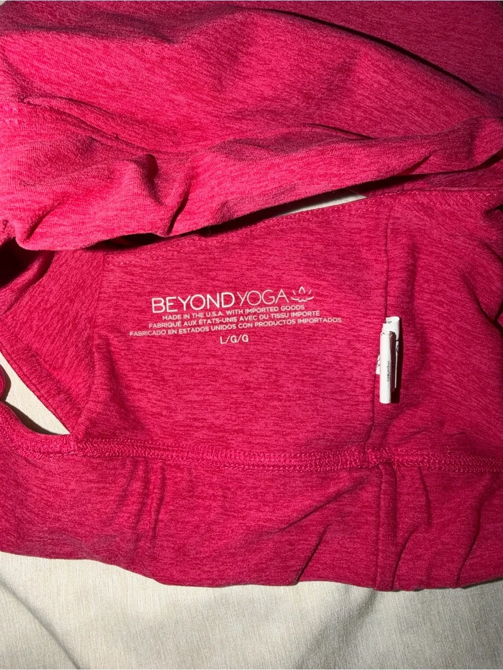 Beyond Yoga Hot Pink Seamless Sports Bralette and Leggings Set